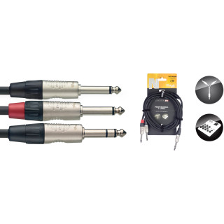 Stagg Jack / 2x Jack Y Splitter Cable, 3m