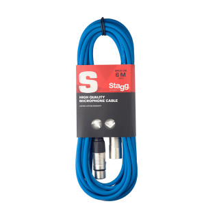 Stagg XLR Microphone Cable, 6m, Blue