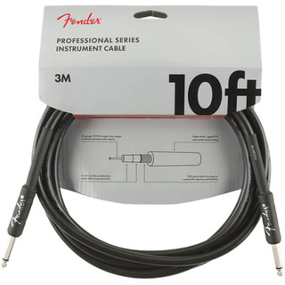 Fender Professional Series Instrument Cable, Straight, 10ft - Black