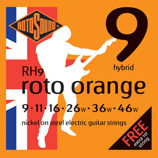 Rotosound RH9 Roto Orange, Nickel, Hybrid, 09-46 Rotosound RH9 Roto Orange, Nickel, Hybrid, 09-46