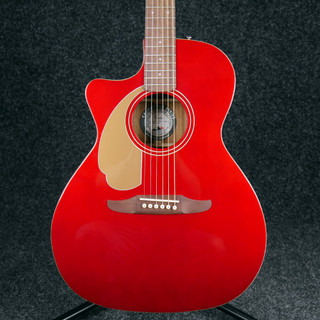 Fender Newporter Player Electro-Acoustic Guitar, Left Handed - Red - 2nd Hand