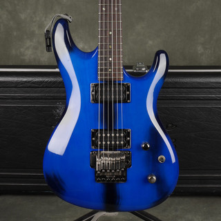 Ibanez Joe Satriani JS1000 Guitar - Burnt Transparent Blue w/Case - 2nd Hand