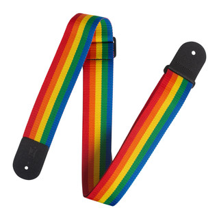 Levy's Single Tone Solid Coloured Poly Series Guitar Strap - Rainbow Levy's Single Tone Solid Coloured Poly Series Guitar Strap - Rainbow