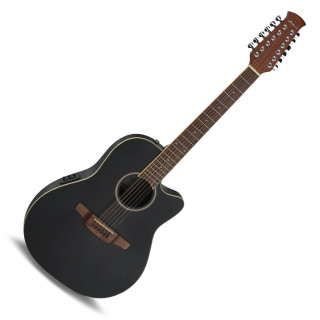 Ovation Applause E-Acoustic AB2412II Mid Cutaway 12-String - Black Satin