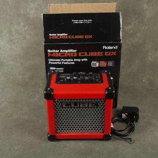 Roland Micro Cube GX Amplifier - Red w/Box & PSU - 2nd Hand Roland Micro Cube GX Amplifier - Red w/Box & PSU - 2nd Hand
