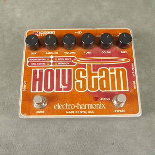 EHX Holy Stain Distortion/Reverb/Pitch/Tremolo Multi FX Pedal - 2nd Hand