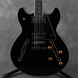 Harley Benton HB35 Semi-Hollow Guitar - Black - 2nd Hand