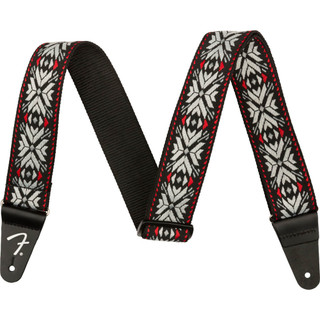 Fender Pasadena Woven Strap - Red Snowflake