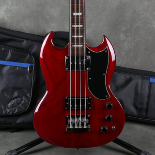 Westfield Fretless Bass Guitar - Cherry - Gig Bag - 2nd Hand - Used