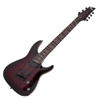 Schecter Omen Elite-7 Multiscale - Black Cherry Burst