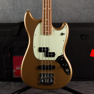 Fender Mustang Bass PJ - Firemist Gold - Hard Case - 2nd Hand
