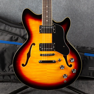 G4M San Francisco Semi Acoustic Guitar - Sunburst - Gig Bag - 2nd Hand