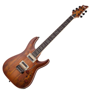 Schecter C-1 Exotic Spalted Maple - Satin Natural Vintage Burst