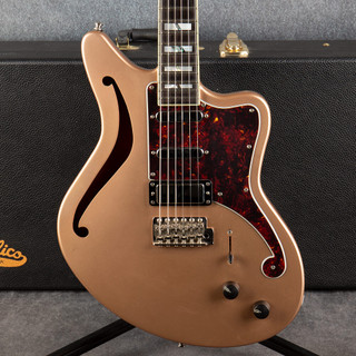 D'Angelico Deluxe Bedford SH Limited HSS - Matte Rose Gold - Case - 2nd Hand