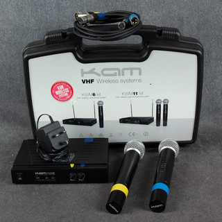 KAM KWM11 Dual VHF Wireless Mic System - Case - 2nd Hand