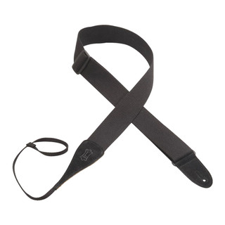 Levy's Cotton & Suede Series Loop End Guitar Strap - Black Levy's Cotton & Suede Series Loop End Guitar Strap - Black