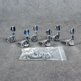Wilkinson EZ-Lok Tuners 6 In Line - Chrome - Left Handed - 2nd Hand Wilkinson EZ-Lok Tuners 6 In Line - Chrome - Left Handed - 2nd Hand