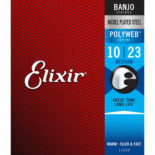 Elixir Banjo Nanoweb Strings - Med (.010 - .023 + .010) Elixir Banjo Nanoweb Strings - Med (.010 - .023 + .010)