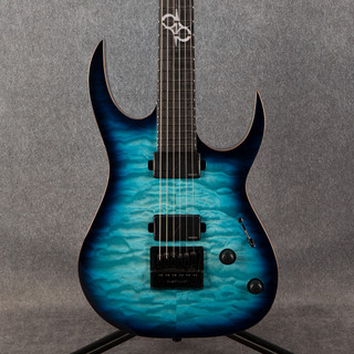 Solar Guitars S1.6AQOB - Quilted Ocean Blue Burst - 2nd Hand Solar Guitars S1.6AQOB - Quilted Ocean Blue Burst - 2nd Hand