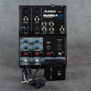 Alesis MultiMix 4 Channel USB Mixer - PSU - 2nd Hand
