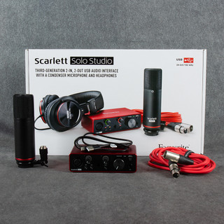 Focusrite Scarlett Solo Studio Pack 3rd Gen - No Headphones - Boxed - 2nd Hand Focusrite Scarlett Solo Studio Pack 3rd Gen - No Headphones - Boxed - 2nd Hand