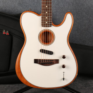 Fender Acoustasonic Player Telecaster - Arctic White - Gig Bag - 2nd Hand (133463)