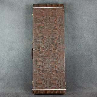 G4M Electric Guitar Hard Case - Dark Brown Faux Crocodile - 2nd Hand G4M Electric Guitar Hard Case - Dark Brown Faux Crocodile - 2nd Hand