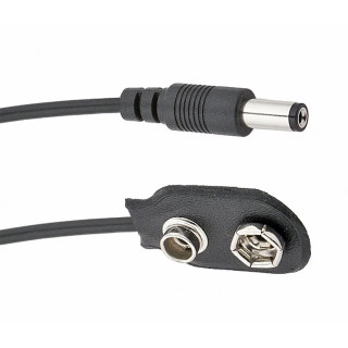 Voodoo Lab 9V Battery Snap Cable - Straight - 18" (PPBAT)