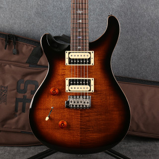 PRS SE Custom 24 - Left Handed - Black Gold Burst - Gig Bag - 2nd Hand (133704)