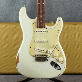 Fender Mexican Road Worn 60s Stratocaster - Olympic White - Hard Case - 2nd Hand