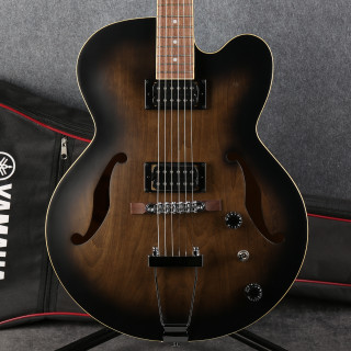 Ibanez Artcore Series AF55-TKF - Transparent Black Flat - Gig Bag - 2nd Hand