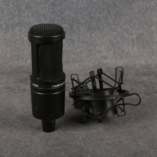 Audio-Technica AT2020 Cardioid Condenser Studio Microphone - 2nd Hand Audio-Technica AT2020 Cardioid Condenser Studio Microphone - 2nd Hand