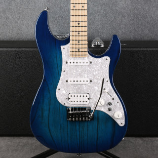 FGN Expert Odyssey EOS2-ASH-M - See-Thru Blue Burst - Hard Case - 2nd Hand