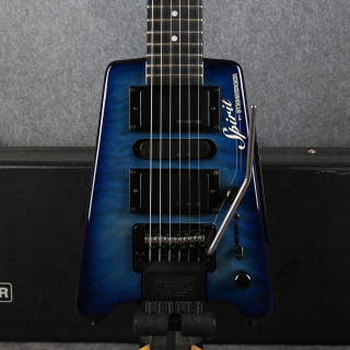 Steinberger Spirit GT-Pro Quilt Top Deluxe - Trans Blue - Hard Case - 2nd Hand (136316)
