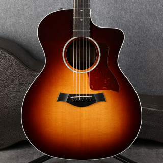 Taylor 214ce-CF DLX Grand Auditorium Electro Acoustic Sunburst - Case - 2nd Hand