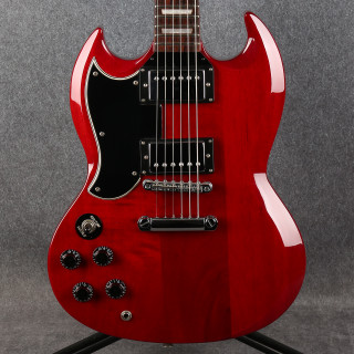 Vintage VS6 ReIssued Electric Guitar - Left Handed - Cherry Red - 2nd Hand (138307)