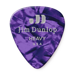 Jim Dunlop 483P Celluloid Guitar Pick, Purple Pearloid, Heavy, 12 Pack Jim Dunlop 483P Celluloid Guitar Pick, Purple Pearloid, Heavy, 12 Pack