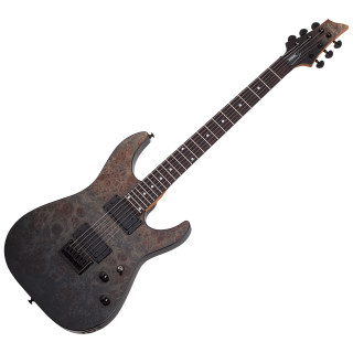 Schecter C-1 Standard - Black Fade Burst Burl