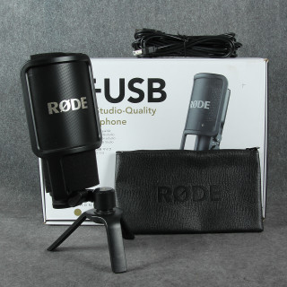 Rode NT-USB Microphone - Stand & Pop Shield - Cable - Boxed - 2nd Hand Rode NT-USB Microphone - Stand & Pop Shield - Cable - Boxed - 2nd Hand