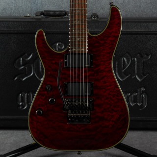 Schecter Damien Elite FR - Red - Left Handed - Hard Case - 2nd Hand