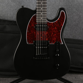 Harley Benton TE-20HH SBK Standard Series - Matte Black - Gig Bag - 2nd Hand