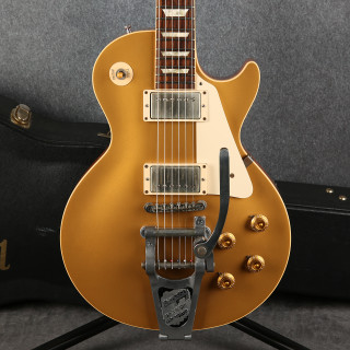 Gibson Custom Shop R7 1957 Les Paul Standard Bigsby - Goldtop - Case - 2nd Hand