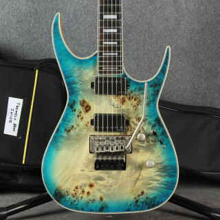 Dean Exile Select Floyd - Turquoise Burl Satin Burst - Gig Bag - 2nd Hand