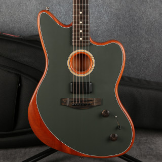 Fender American Acoustasonic Jazzmaster - Tungsten - Gig Bag - 2nd Hand