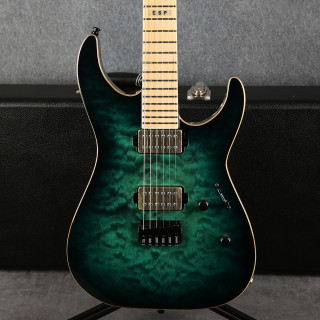 ESP E-II M-II NT - Black Turquoise Burst - Hard Case - 2nd Hand