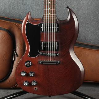 Gibson SGJ Left Handed - Worn Chocolate - BKP - Soft Case - 2nd Hand