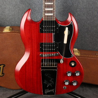 Gibson SG Standard 61 Faded Maestro Vibrola - Vintage Cherry - Case - 2nd Hand