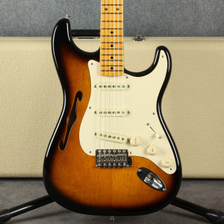 Fender Eric Johnson Thinline Stratocaster 2 Tone Sunburst - Hard Case - 2nd Hand