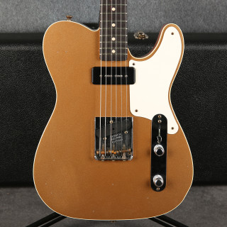 Fender Custom Shop P90 Mahogany Tele Journeyman - Aged Firemist Gold - 2nd Hand