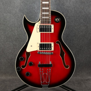 Has Guitar F-2002 Hollow Body - Left Handed - Red Sunburst - 2nd Hand